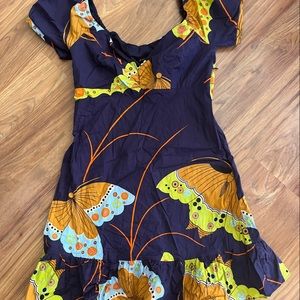Vintage y2k mini Betsey Johnson butterfly dress size 8